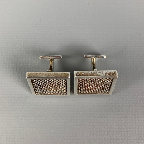 Vintage TIFFANY & CO. Diamond Point Sterling Silver Cuff Links