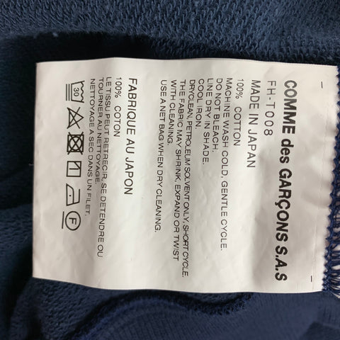 COMME des GARCONS SHIRT Size L Navy Blue Cotton Hoodie Sweatshirt