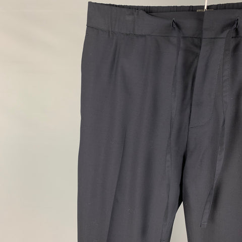 COS Size 32 Navy Wool Blend Straight Casual Pants
