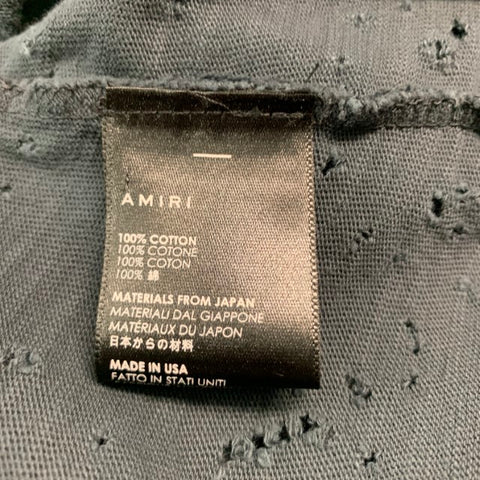 AMIRI Taille S T-shirt à manches courtes en coton vieilli gris