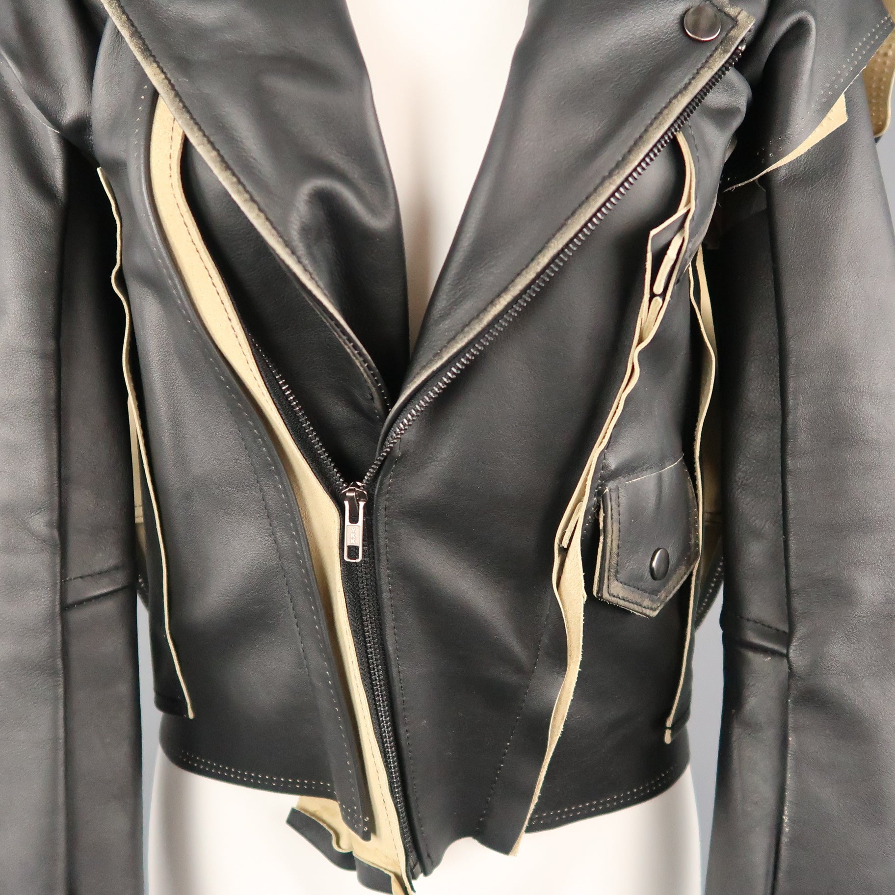 Margiela x h&m leather jacket best sale