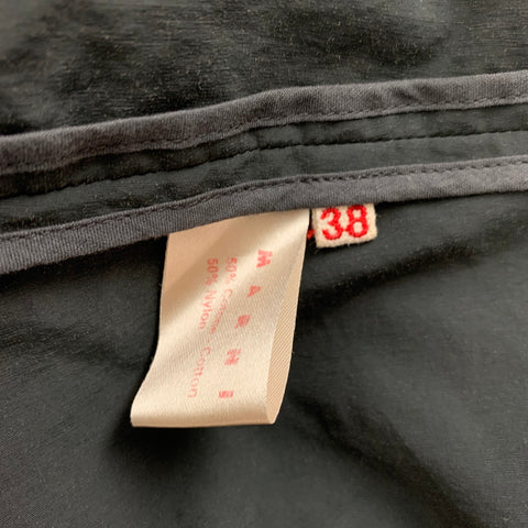 MARNI Size 2 Slate Cotton Nylon Hidden Snaps Cropped Jacket