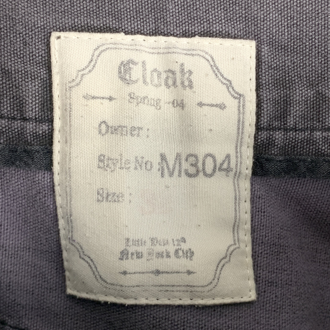 CLOAK Size 32 Charcoal Wash Cotton Blend Casual Pants