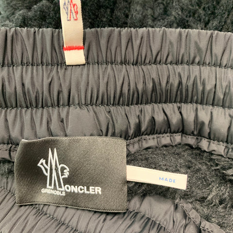 MONCLER Size L Black Corduroy Polyester Elastane Sweatpants Casual Pants