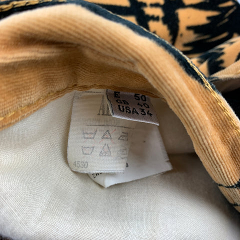 MOSCHINO Size 34 Beige & Black Tiger Print Velvet Jean Cut Casual Pants