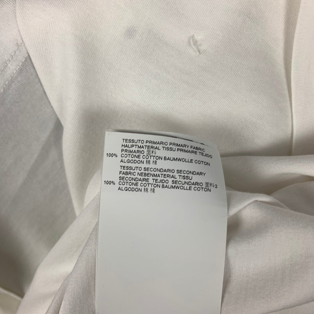 MAISON MARGIELA Size S White Jersey Cut Out Cotton Casual Top