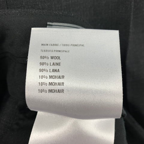 LANVIN Size 34 Charcoal Wool Zip Fly Dress Pants