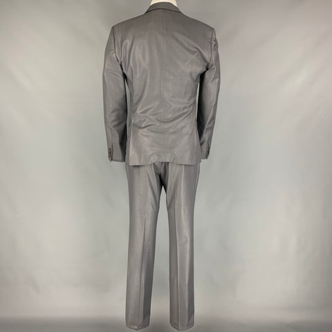 CALVIN KLEIN COLLECTION Size 38 Dark Gray Wool Notch Lapel Suit