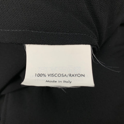 YVES SAINT LAURENT Size S Black Viscose Long Sleeve Cocktail Dress
