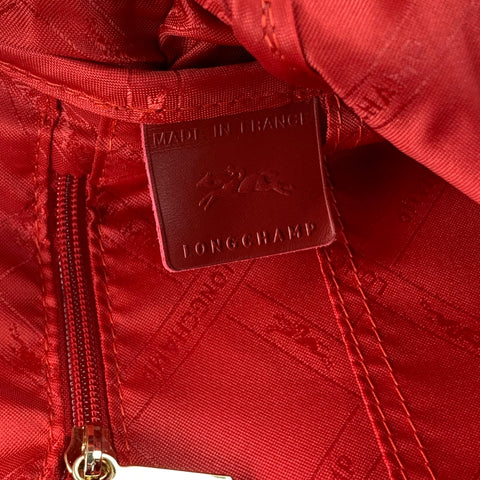 LONGCHAMP Sac fourre-tout en cuir rouge