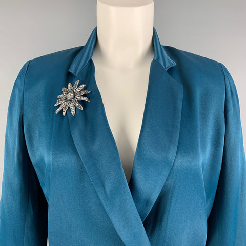 ALEJANDRA ALONSO ROJAS Size 2 Blue Viscose Jacket (Indoor) / Blazer