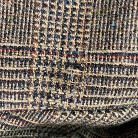 VIVIENNE WESTWOOD MAN Size 40 Brown Black Plaid Lambswool Coat