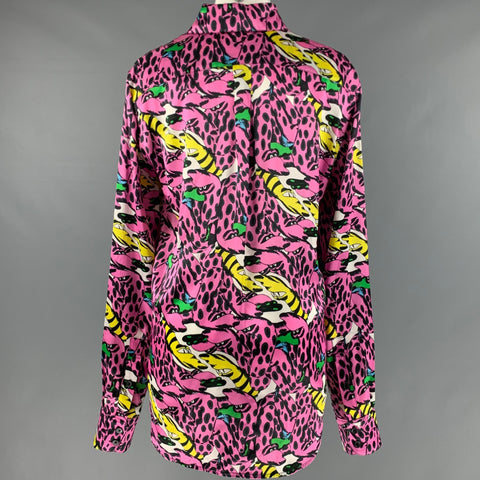 MARNI Size S Pink Multi-Color Viscose Print Button Up Shirt