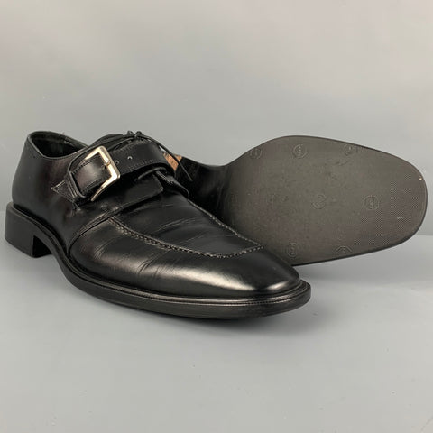 TO BOOT NY Size 9.5 Black Leather Monk Strap Lace Up Shoes