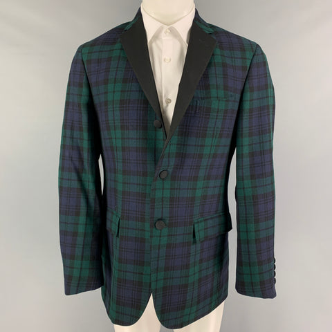 POLO by RALPH LAUREN Size 40 Regular Blackwatch Plaid Wool Sport Coat
