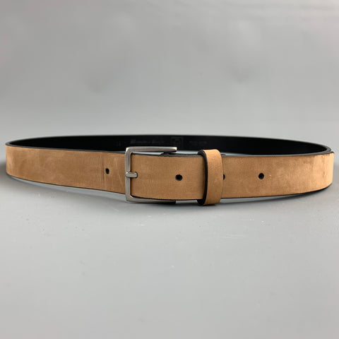 PAUL SMITH Size 38 Tan Nubuck Leather Belt