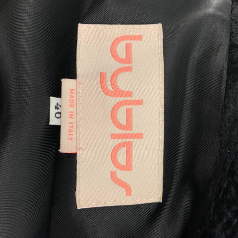 BYBLOS Size 4 Black Wool Double Breasted Coat