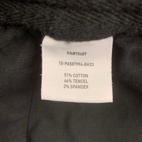 TODD SNYDER Size L Black Cotton Blend Drawstring Shorts