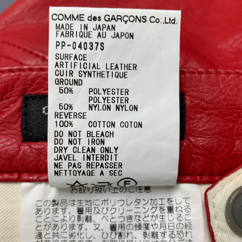 COMME des GARCONS HOMME PLUS Size S Red Solid Polyester Casual Pants