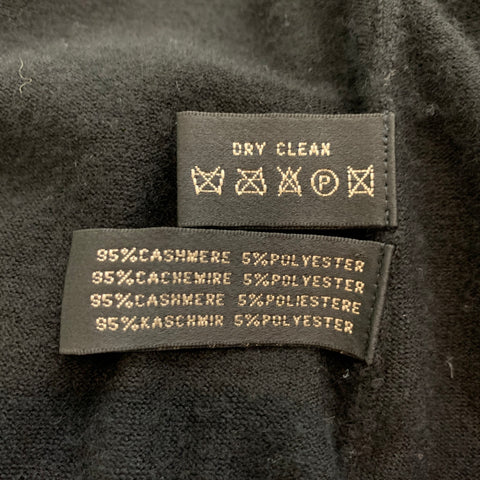 RALPH LAUREN Black Label Size L Black Cashmere / Polyester Turtleneck Pullover
