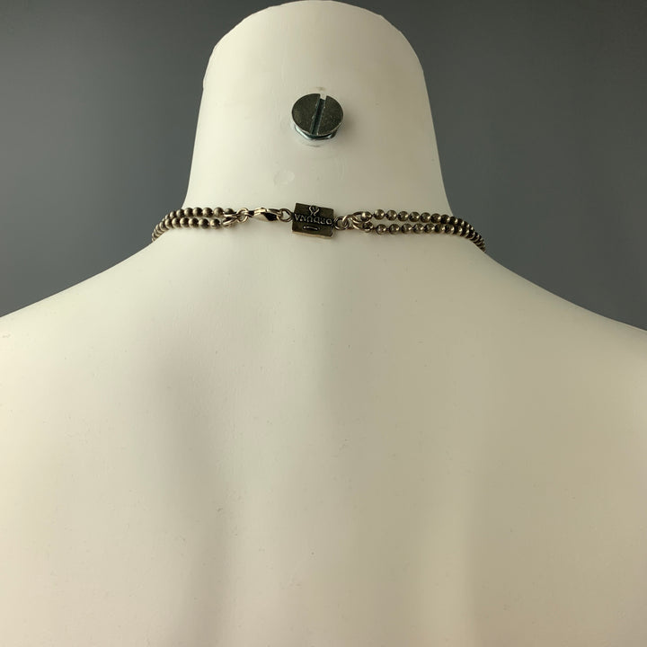 BETH ORDUNA Silver Tone Metal Pearl Layered Necklace