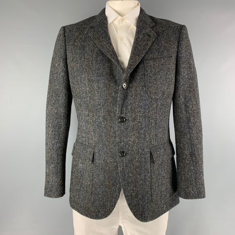 J.CREW Chest Size 42 Grey Melange Wool Single breasted Sport Coat