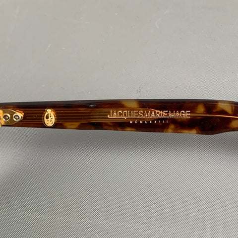 JACQUES MARIE MAGE Brown Tortoise Shell Acetate Sunglasses & Eyewear