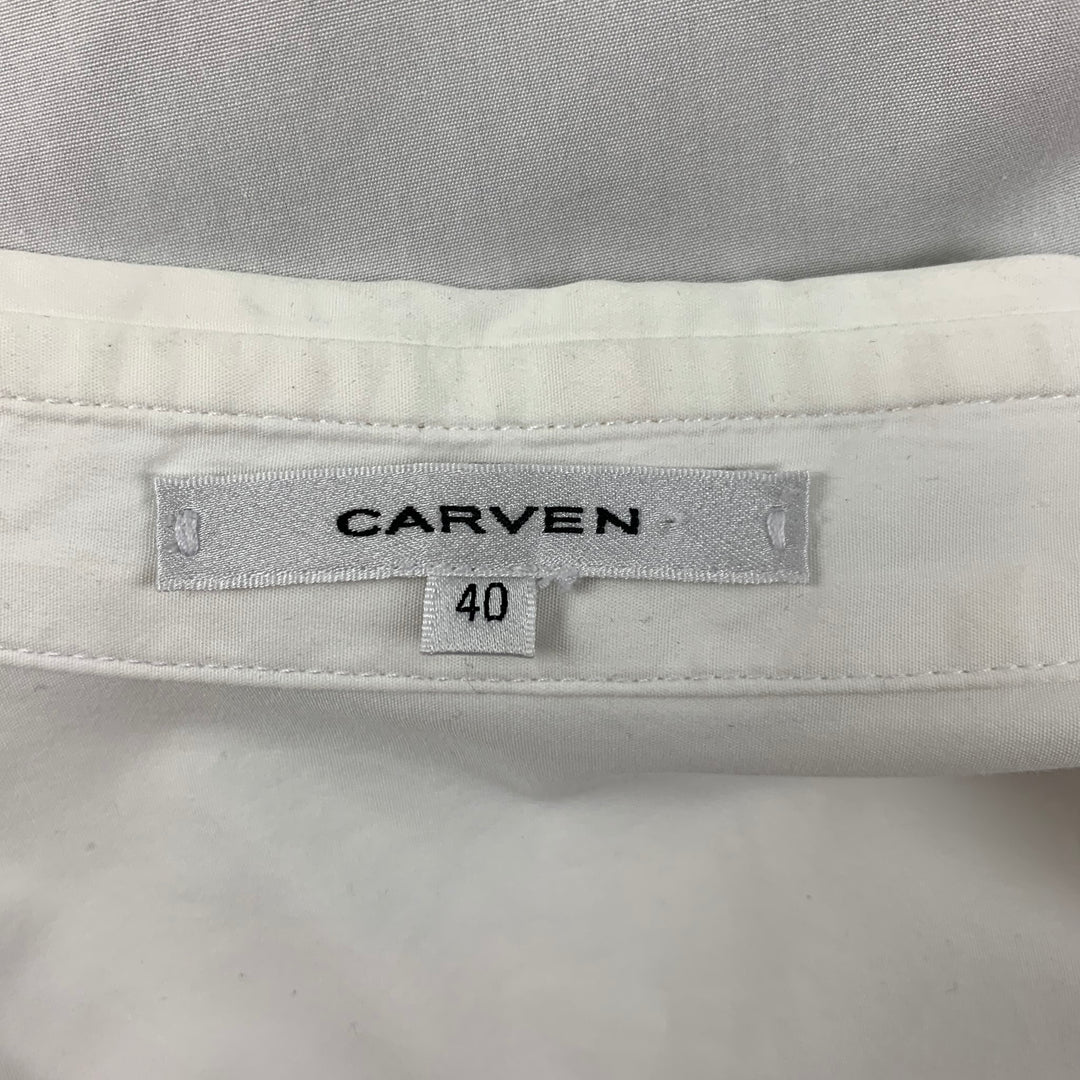 CARVEN Size M White Cotton Button Up Long Sleeve Shirt – Sui Generis  Designer Consignment