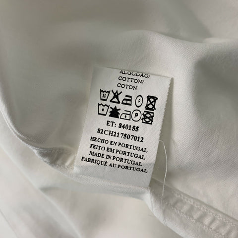 CH by CAROLINA HERRERA Size M White Solid Cotton French Cuff  Long Sleeve Shirt