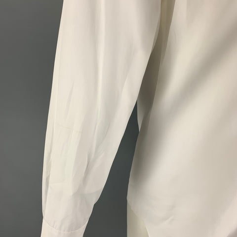 GIORGIO ARMANI Size S White Cotton Long Sleeve Shirt