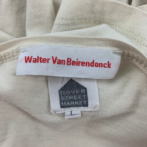 WALTER VAN BEIRENDONCK x DSM Size L Beige Red Graphic Cotton Crew-Neck T-shirt