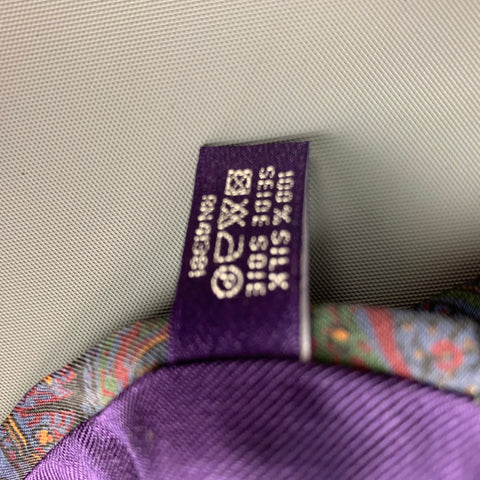 RALPH LAUREN Burgundy & Purple  Paisley Silk Tie