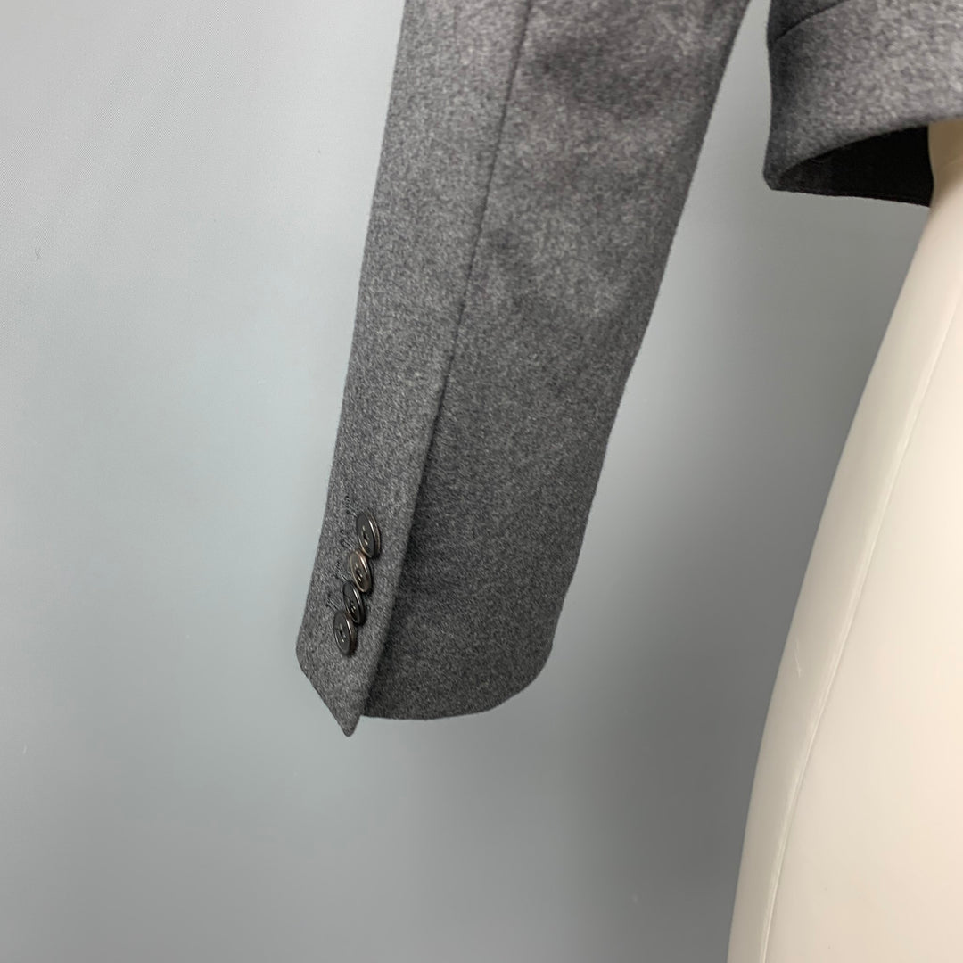 JEAN PAUL GAULTIER Size 40 Dark Gray Wool Cashmere Cropped Jacket