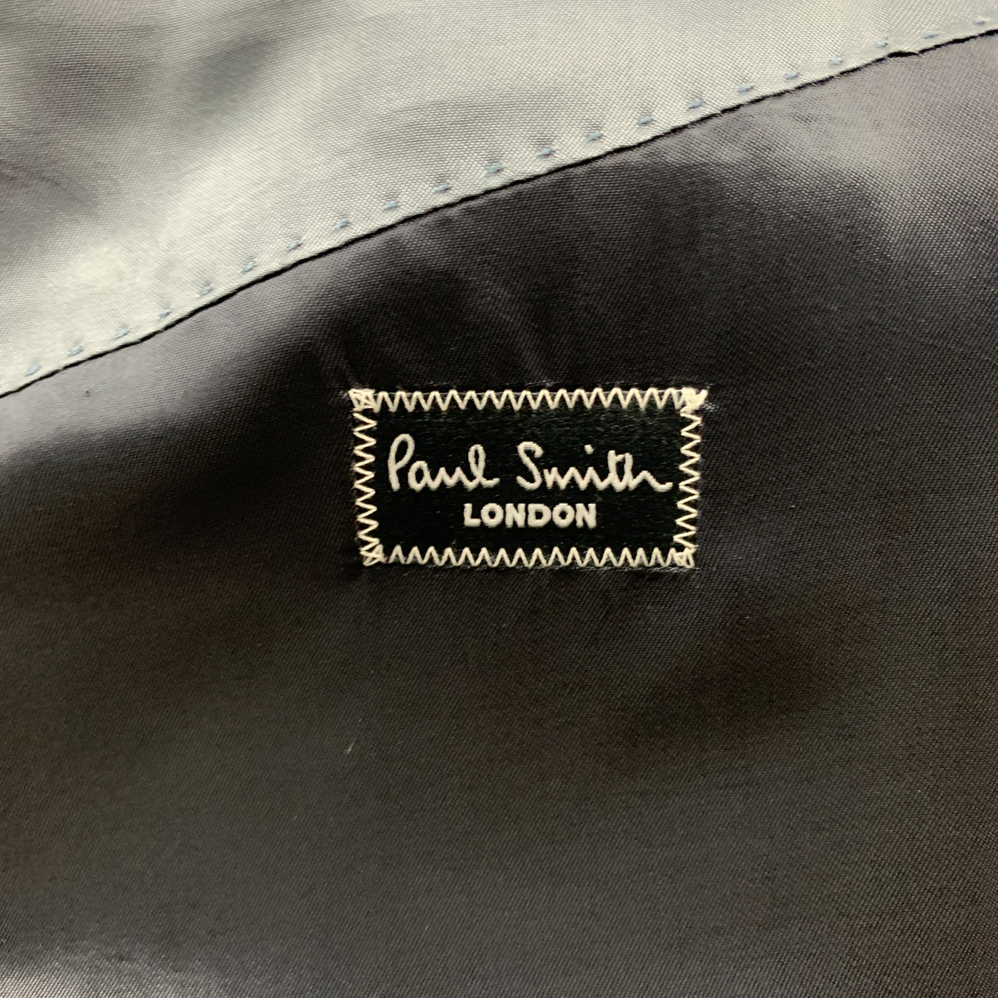 PAUL SMITH Chest Size 44 Woven Navy Cotton / Elastane Notch Lapel Sport Coat