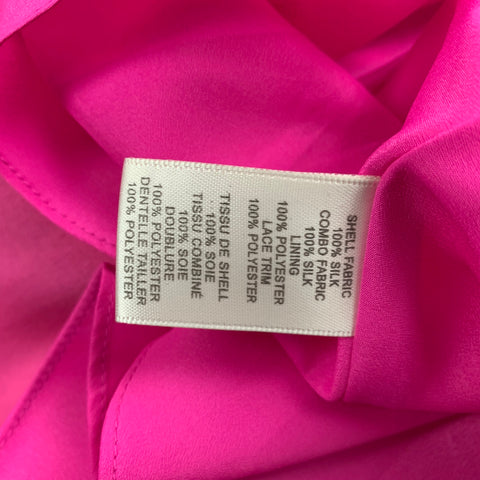 REBECCA TAYLOR Size XS Pink Silk Off-Shoulder Dress