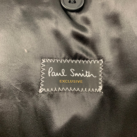 PAUL SMITH Taille 42 Manteau de sport à revers en laine noire
