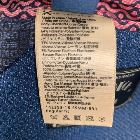 SCOTCH AND SODA Size M Indigo White Woven Polyester Viscose Sport Coat