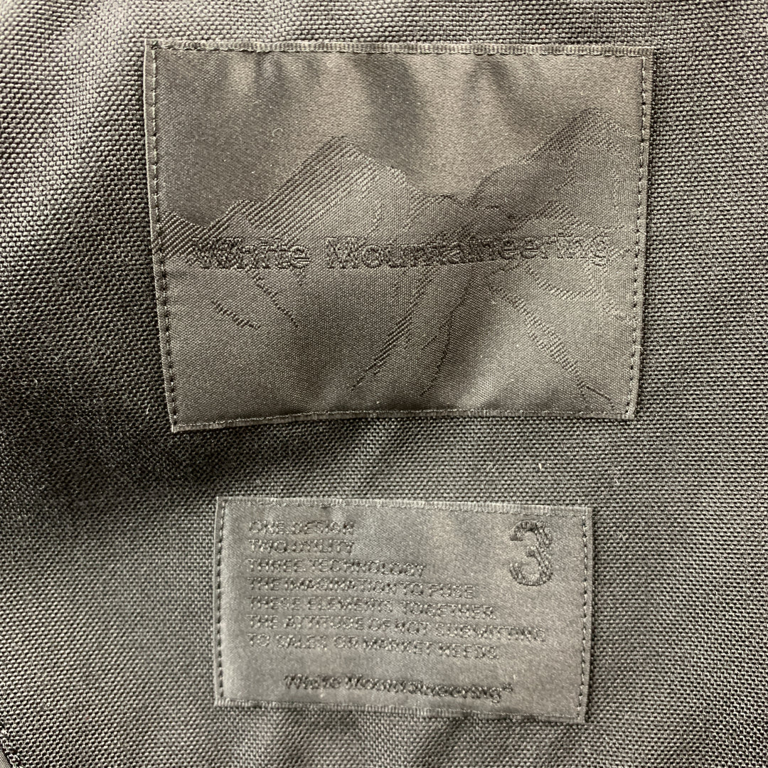 WHITE MOUNTAINEERING A/W 17 Size L Black Nylon Zip Up Jacket