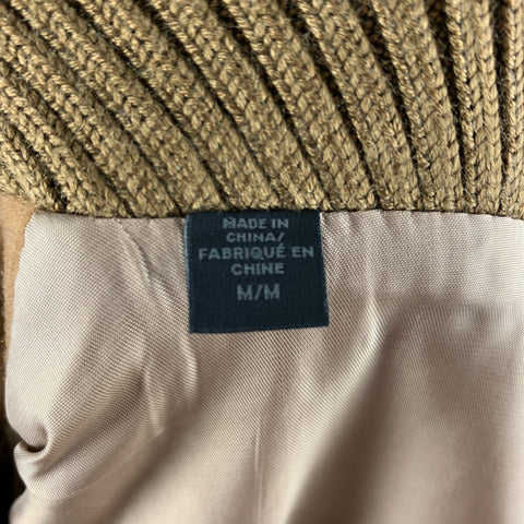 SAKS FIFTH AVENUE Size M Tan Solid Wool Hidden Placket Jacket