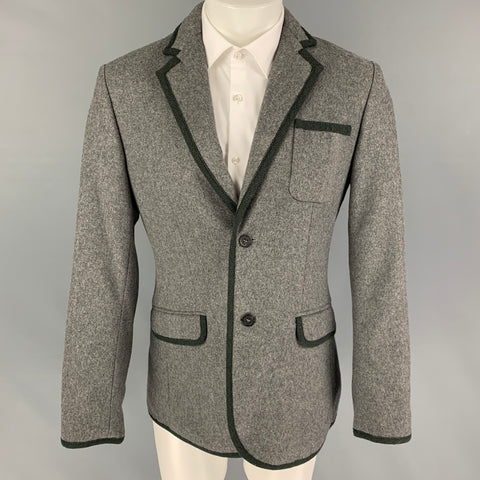 MARC by MARC JACOBS Taille 38 Manteau de sport en nylon et laine gris anthracite