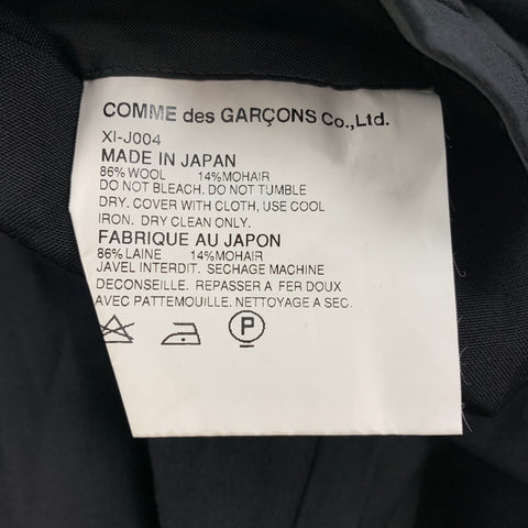 COMME des GARCONS HOMME PLUS Size L Black Wrinkled Wool / Mohair Jacket