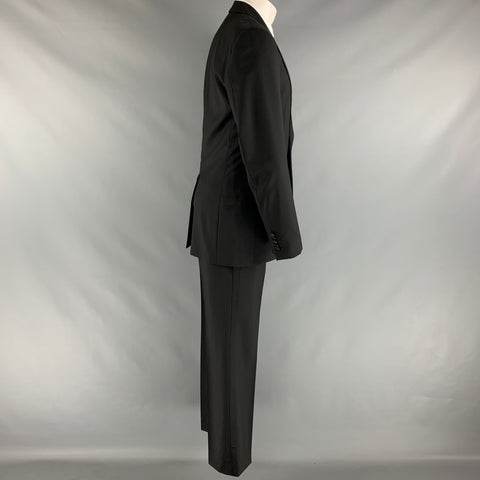 PAUL SMITH Chest Size 40 Black Wool Mohair Notch Lapel 34 33 Tuxedo