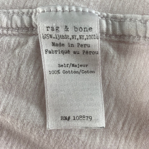 RAG & BONE Size L White Cotton Short Sleeve T-shirt