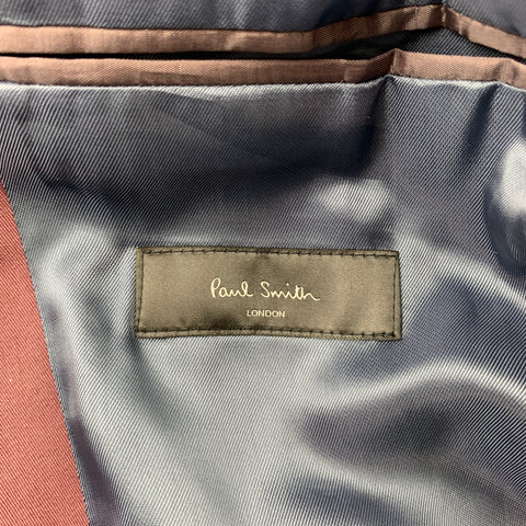 PAUL SMITH Size 38 Mauve Cotton Notch Lapel Suit
