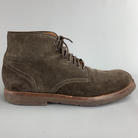 BROOKS BROTHERS Size 9.5 Brown Lace Up Ankle Boots