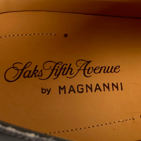 MAGNANNI Size 8.5 Brown Black Ombre Leather Lace Up Shoes