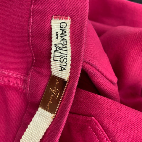 GIAMBATTISTA VALLI x 7 FOR ALL MANKIND Size 27 Pink Cotton Side Zipper Casual Pants