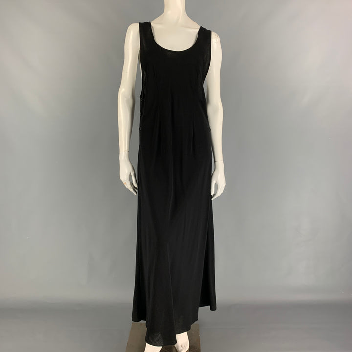 DKNY Size 8 Black Wool Sleeveless Dress