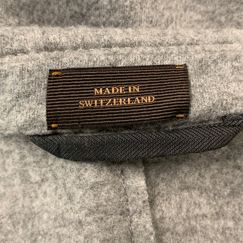 ERMENEGILDO ZEGNA Size 44 Grey Cashmere & Cotton Sport Coat