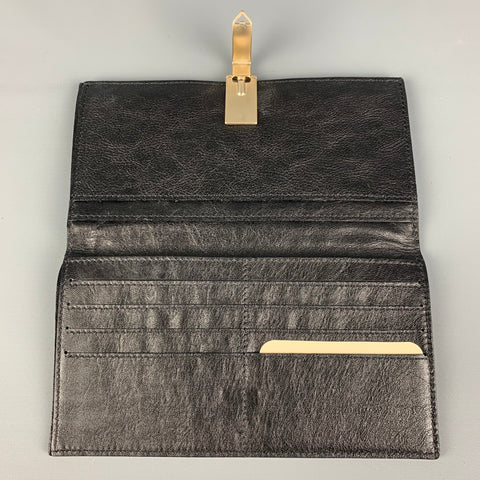 Vintage BOTTEGA VENETA Black Woven Leather Wallet